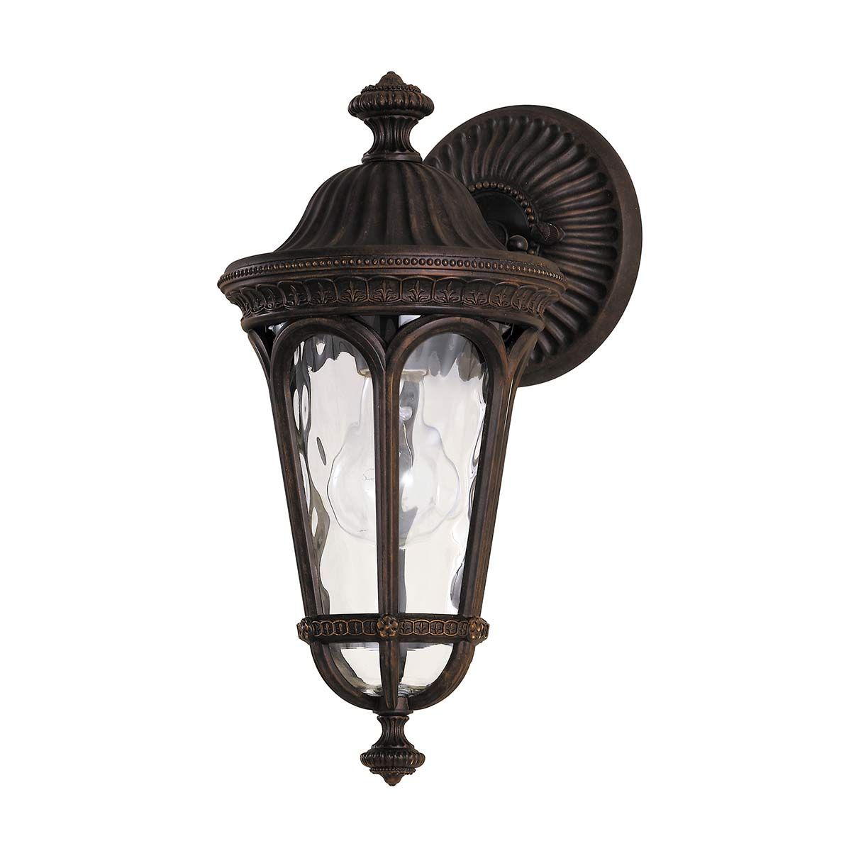 Regent Court 1 Light  Outdoor Wall Lantern - Walnut IP44
