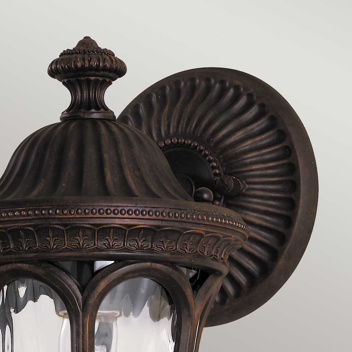 Regent Court 1 Light  Outdoor Wall Lantern - Walnut IP44