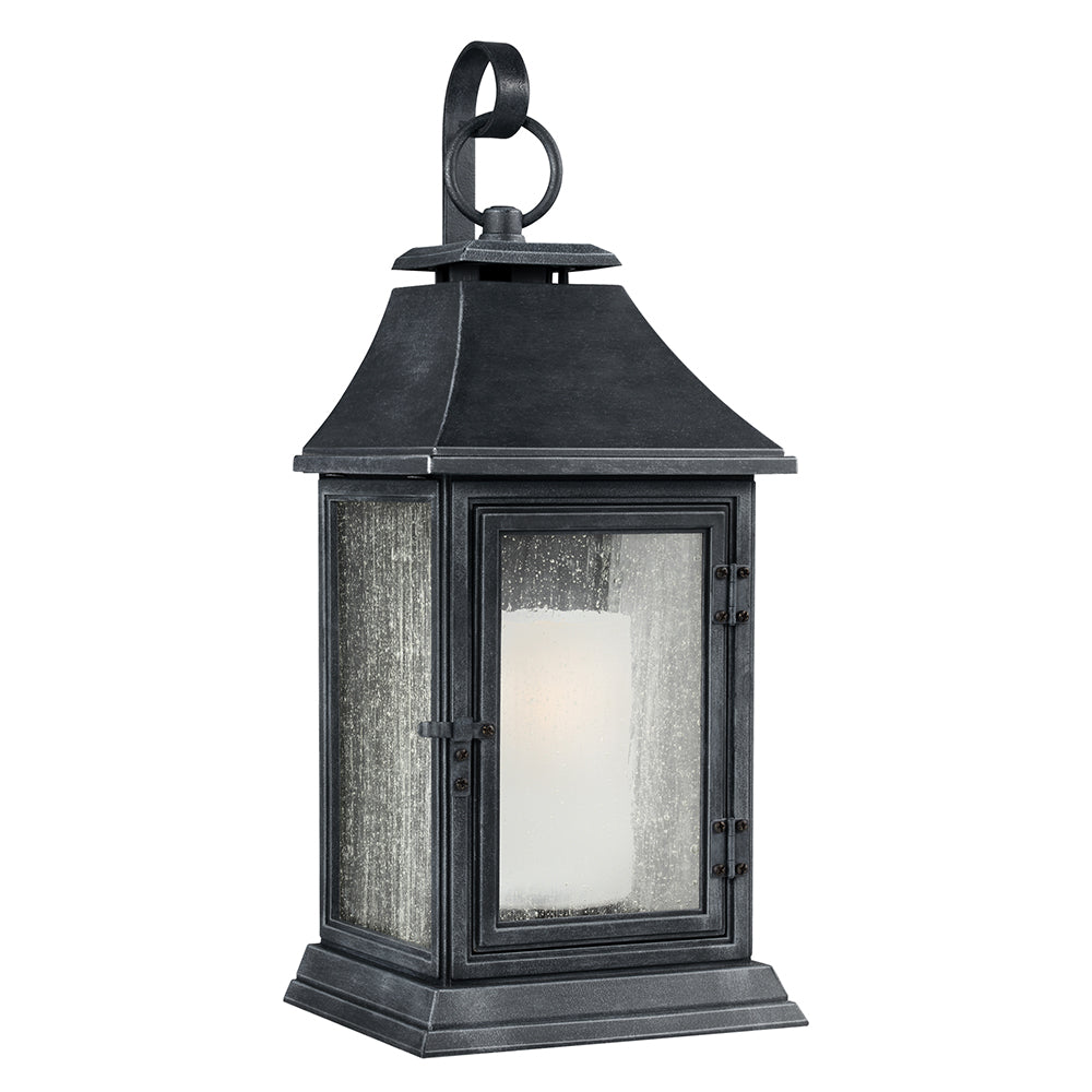 Shepherd XL Wall Lantern - Dark Weathered Zinc Finish