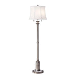 Stateroom 2 Light Floor Lamp - Antique Nickel/Bali Brass with True White Shade E27