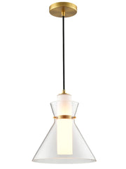 Felicity Pendant - Satin Nickel/Aged Brass