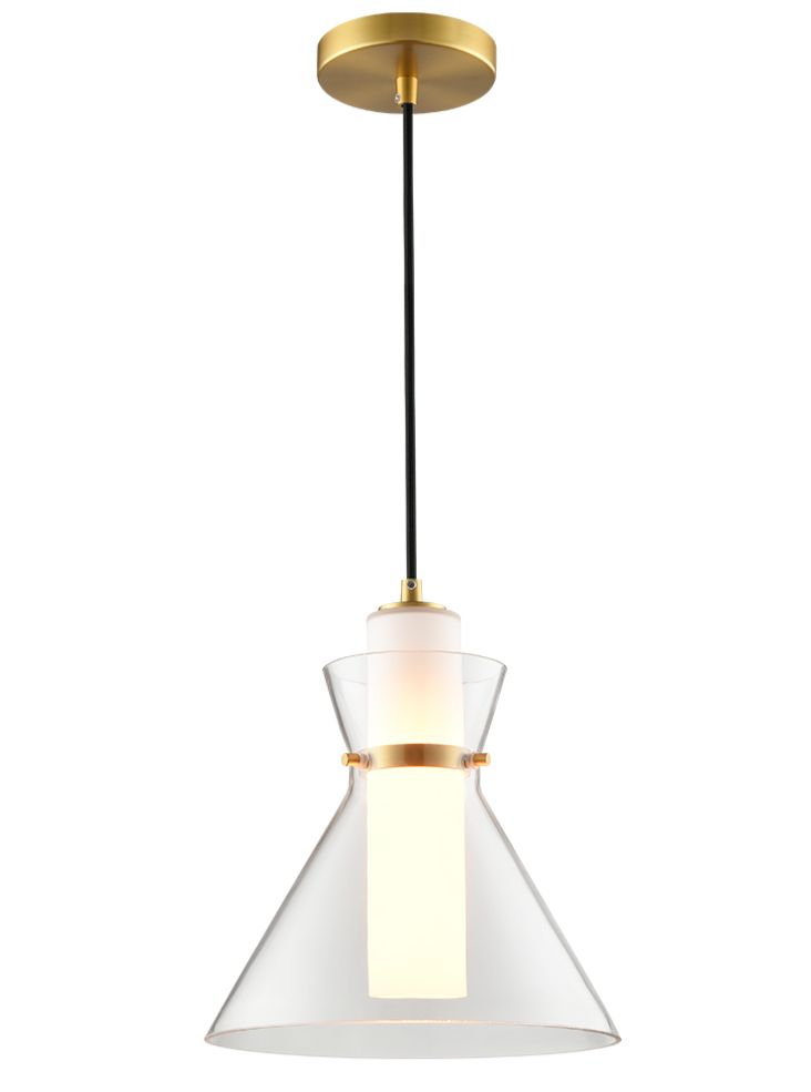 Felicity Pendant - Satin Nickel/Aged Brass