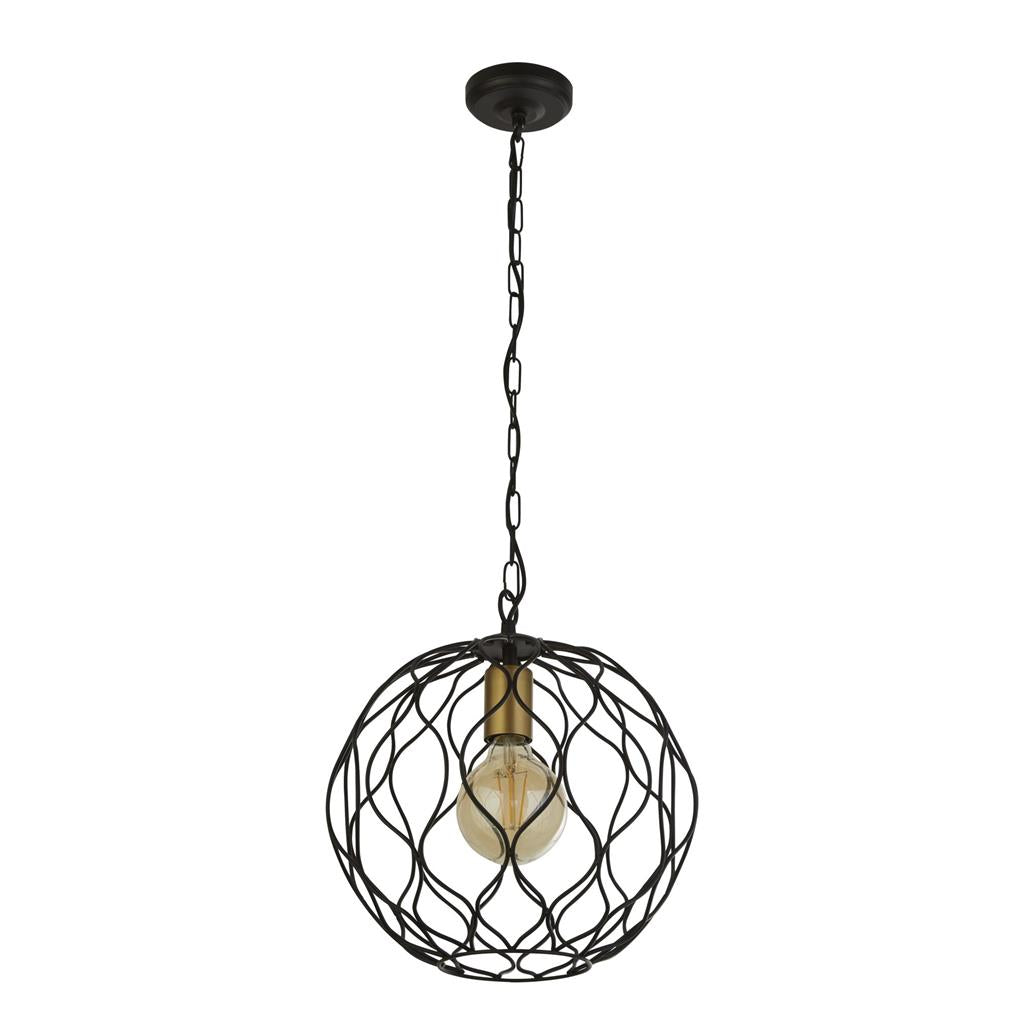 Finesse Pendant - Black & Gold Metal