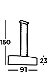 Fishnet 4Lt Oval Kitchen Light - Black/Gold Finish