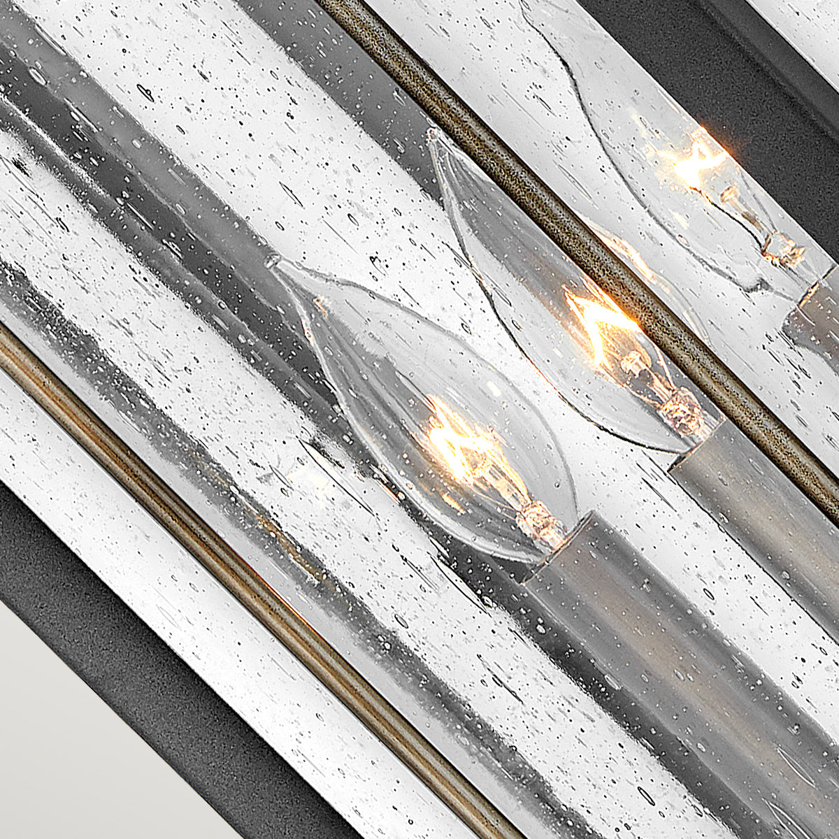 Fitzgerald Large Wall Lantern - Black & Bronze Finish