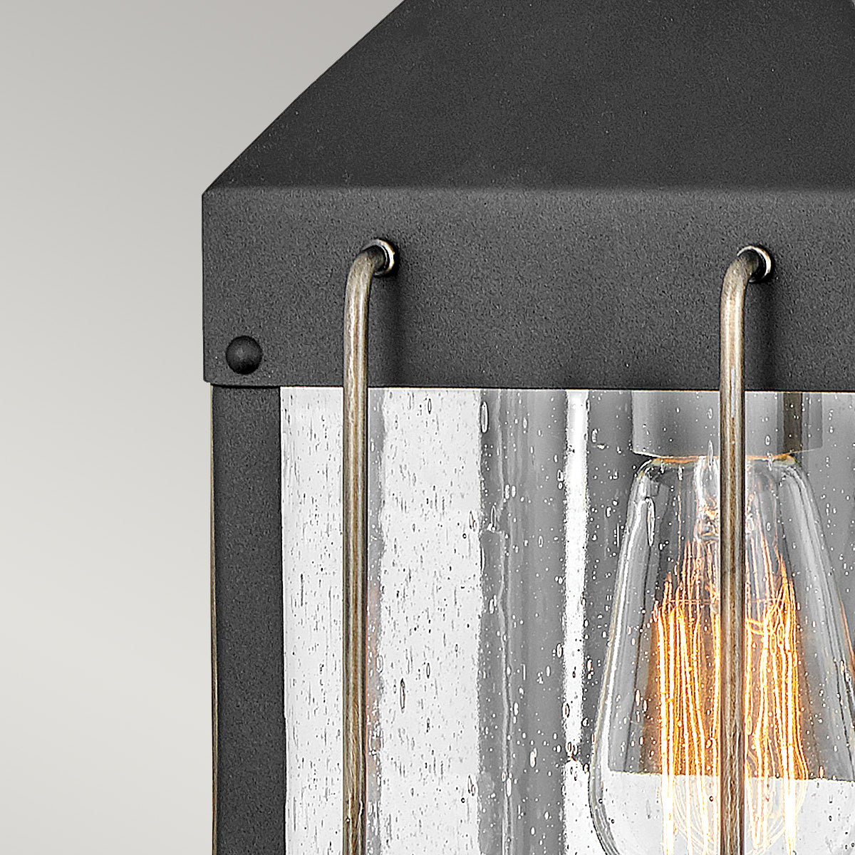 Fitzgerald Small Wall Lantern - Black & Bronze Finish