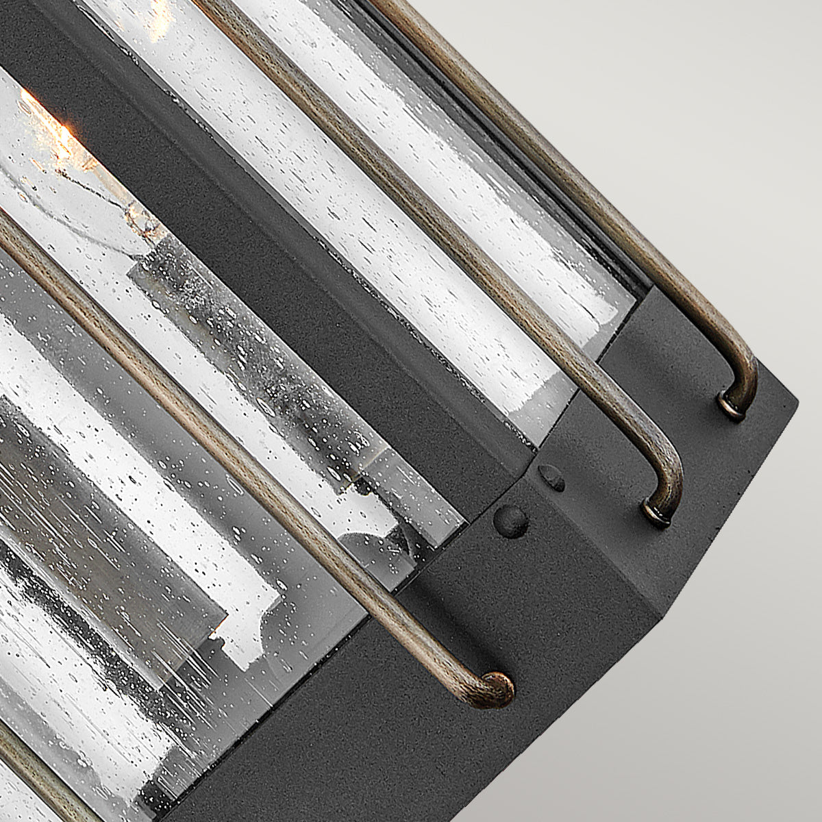 Fitzgerald Medium Wall Lantern - Black & Bronze Finish