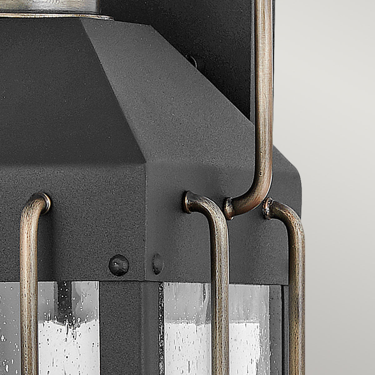 Fitzgerald Medium Wall Lantern - Black & Bronze Finish