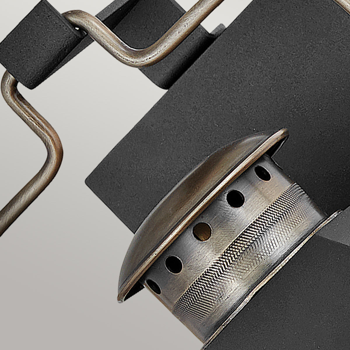 Fitzgerald Medium Wall Lantern - Black & Bronze Finish