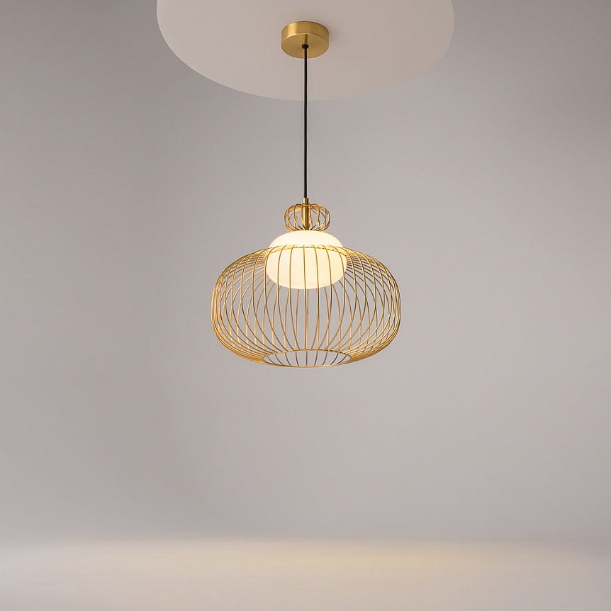 Levitation 1Lt Small/Large Single Pendant - Brass