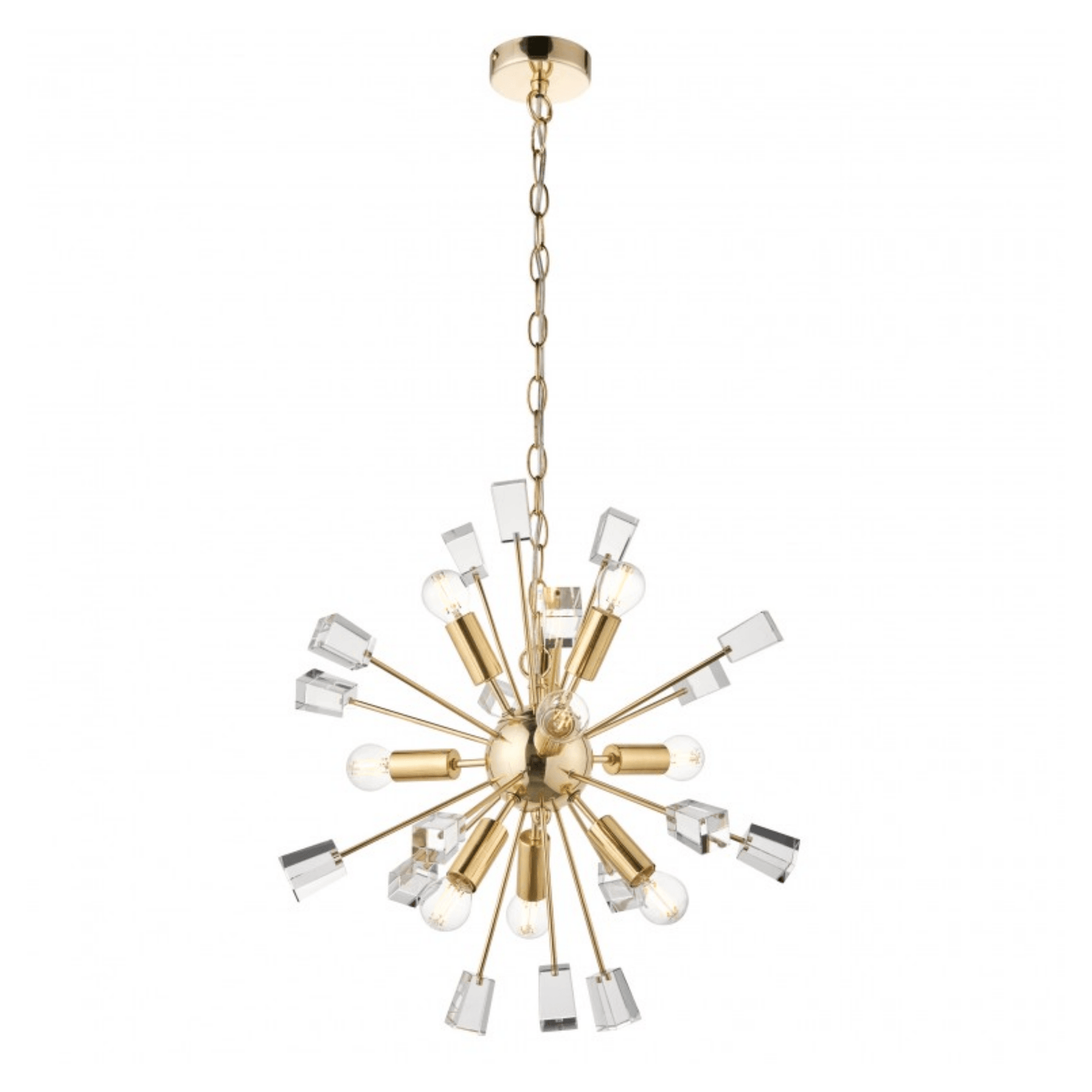 Freddie 9 Pendant Light Brass - Cusack Lighting