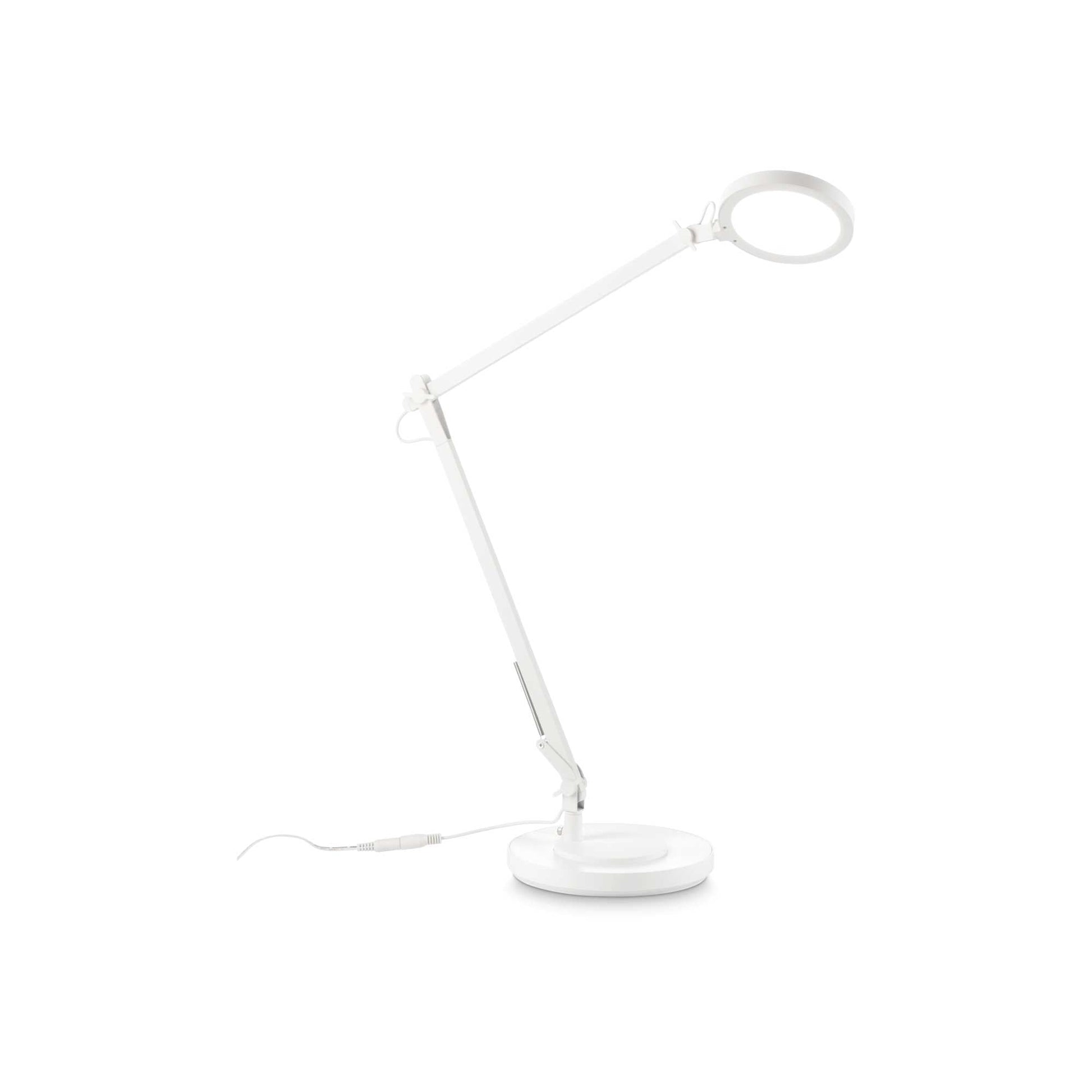 Futura Table Lamp - Aluminum/White/Black Finish - Cusack Lighting