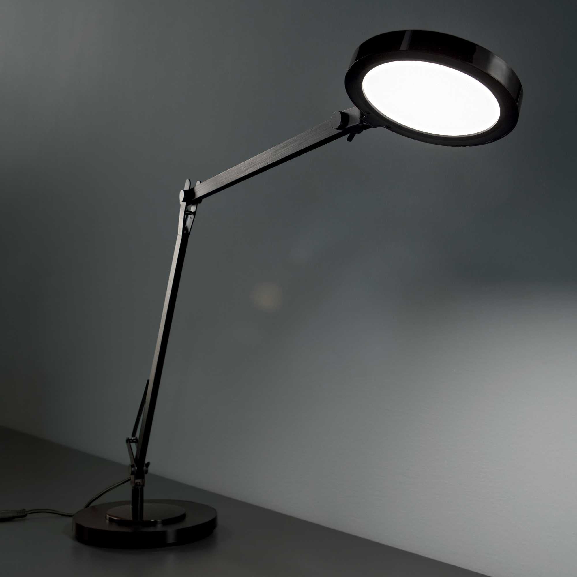 Futura Table Lamp - Aluminum/White/Black Finish - Cusack Lighting