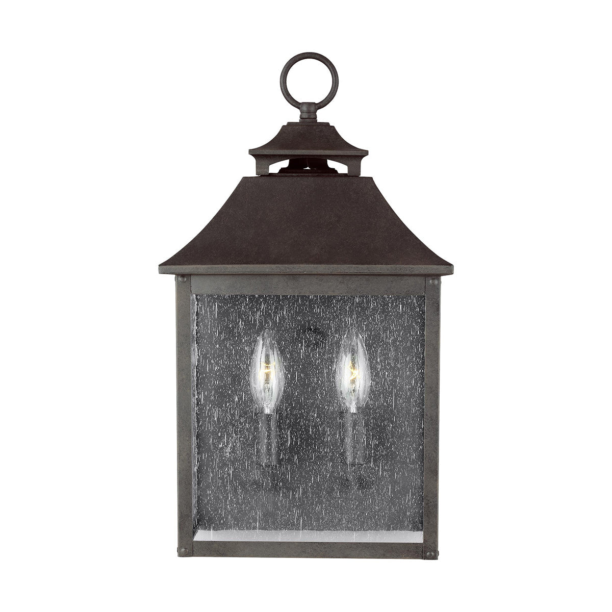 Galena 2Lt Half Wall Lantern – Sable Finish