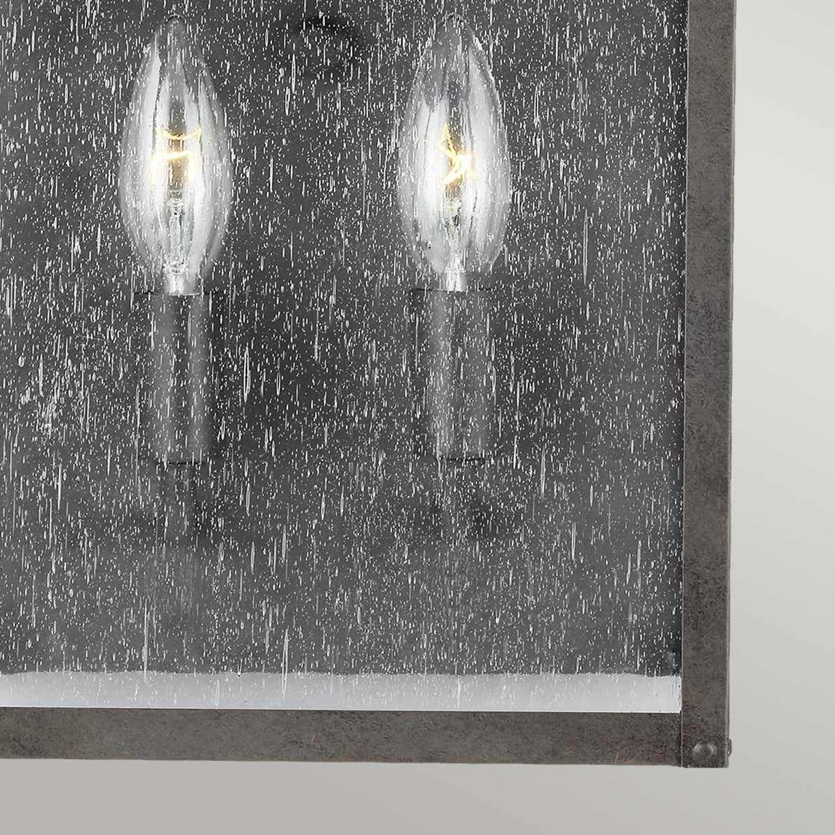 Galena 2Lt Half Wall Lantern – Sable Finish