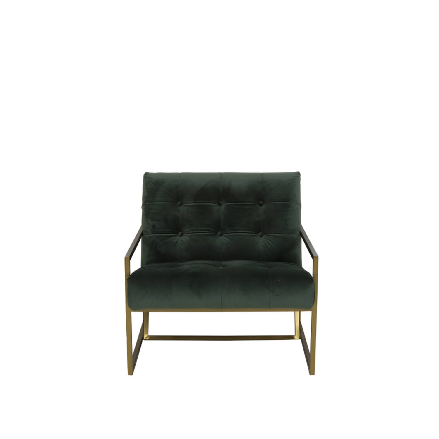 Geneve Velvet Chair - Olive Green Finish