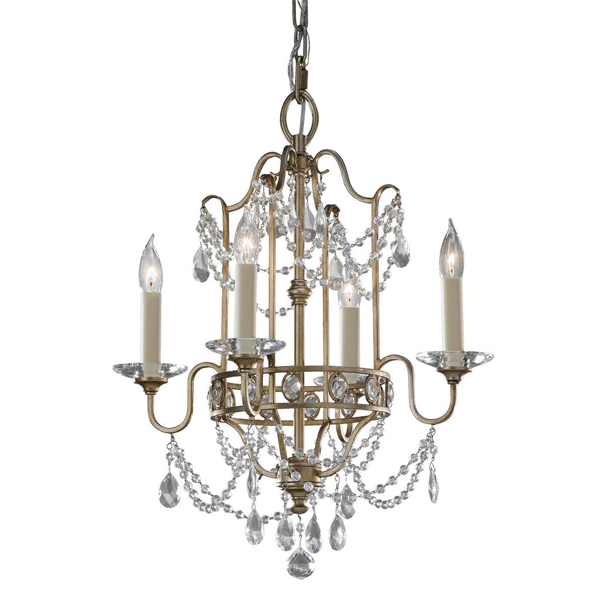 Gianna 4Lt Centre Ceiling Light - Gilded Silver Finish