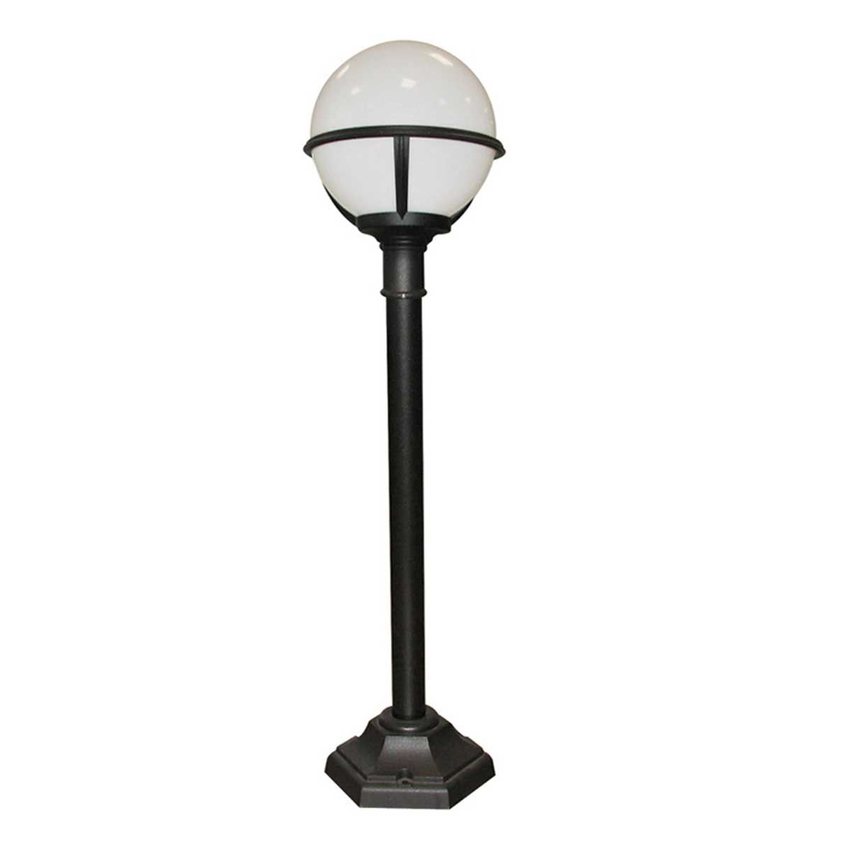 Glenbeigh 1 Light Medium/Large Pillar Lantern - Black IP44 E27