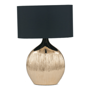 Gold Etched Ceramic Table Lamp - Cusack Lighting