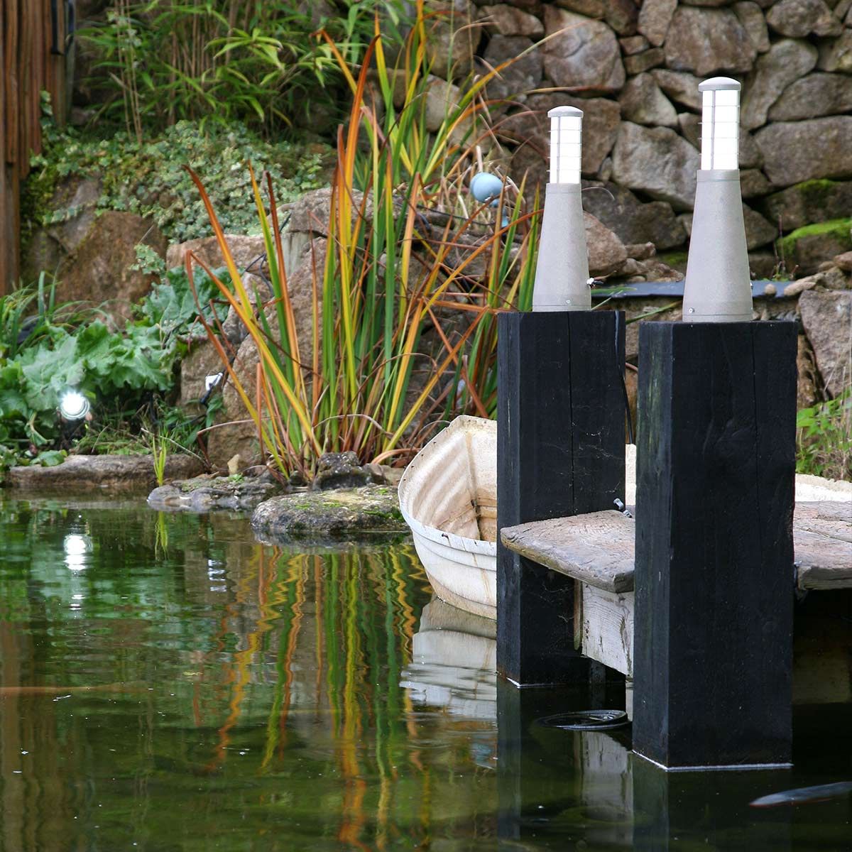 Beta Bollard IP54 - Aged Iron/ Silver