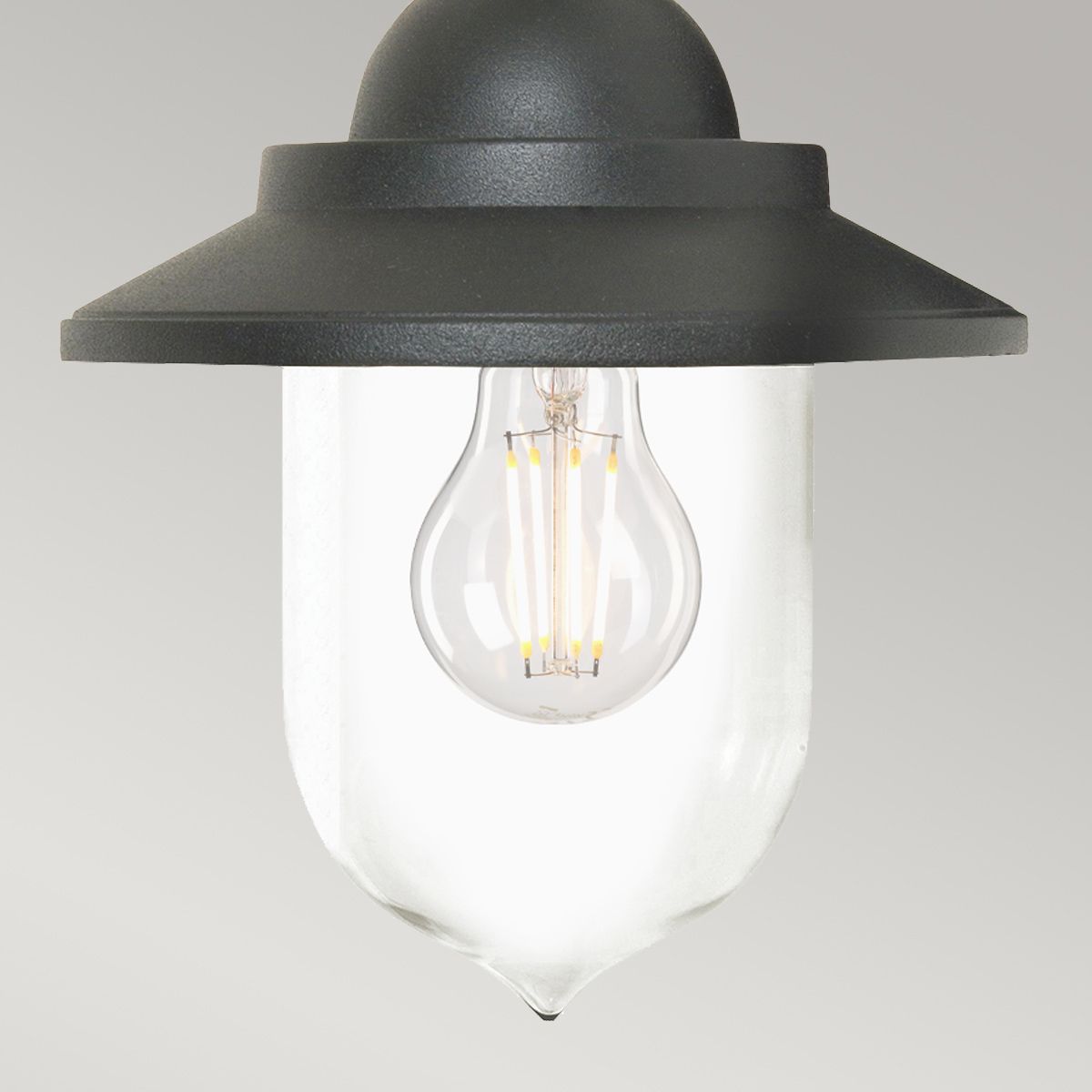 Sandown 1 Light Chain Lantern - Black IP44 E27