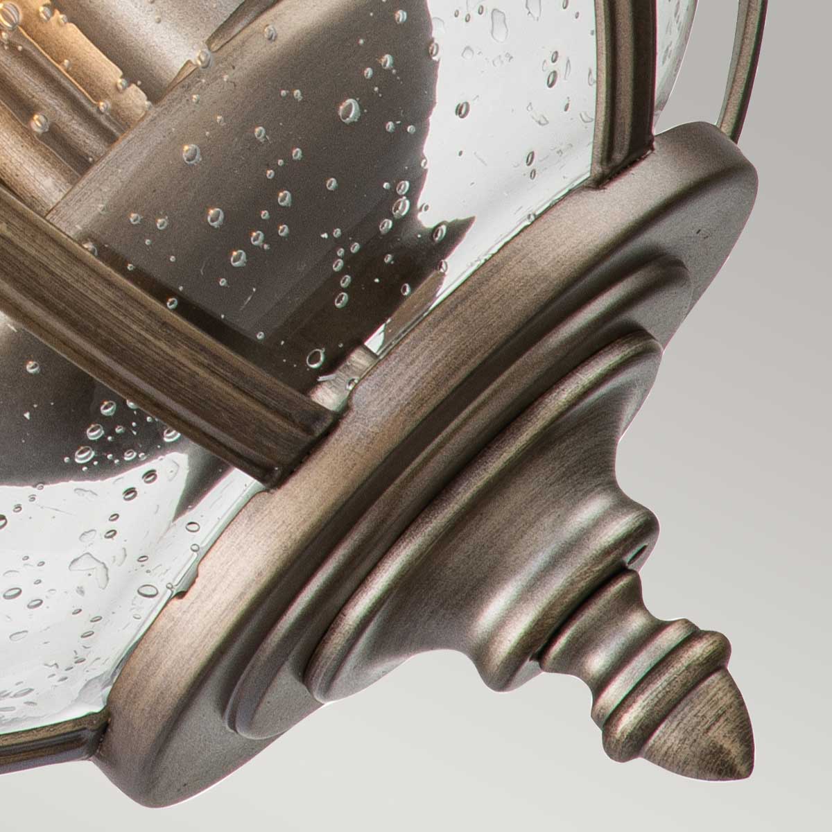 Halleron Medium Wall Lantern - Burnished Bronze Finish