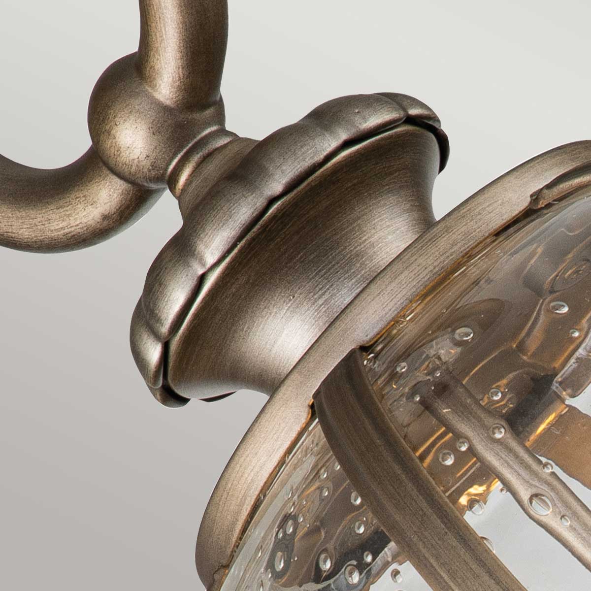 Halleron Medium Wall Lantern - Burnished Bronze Finish