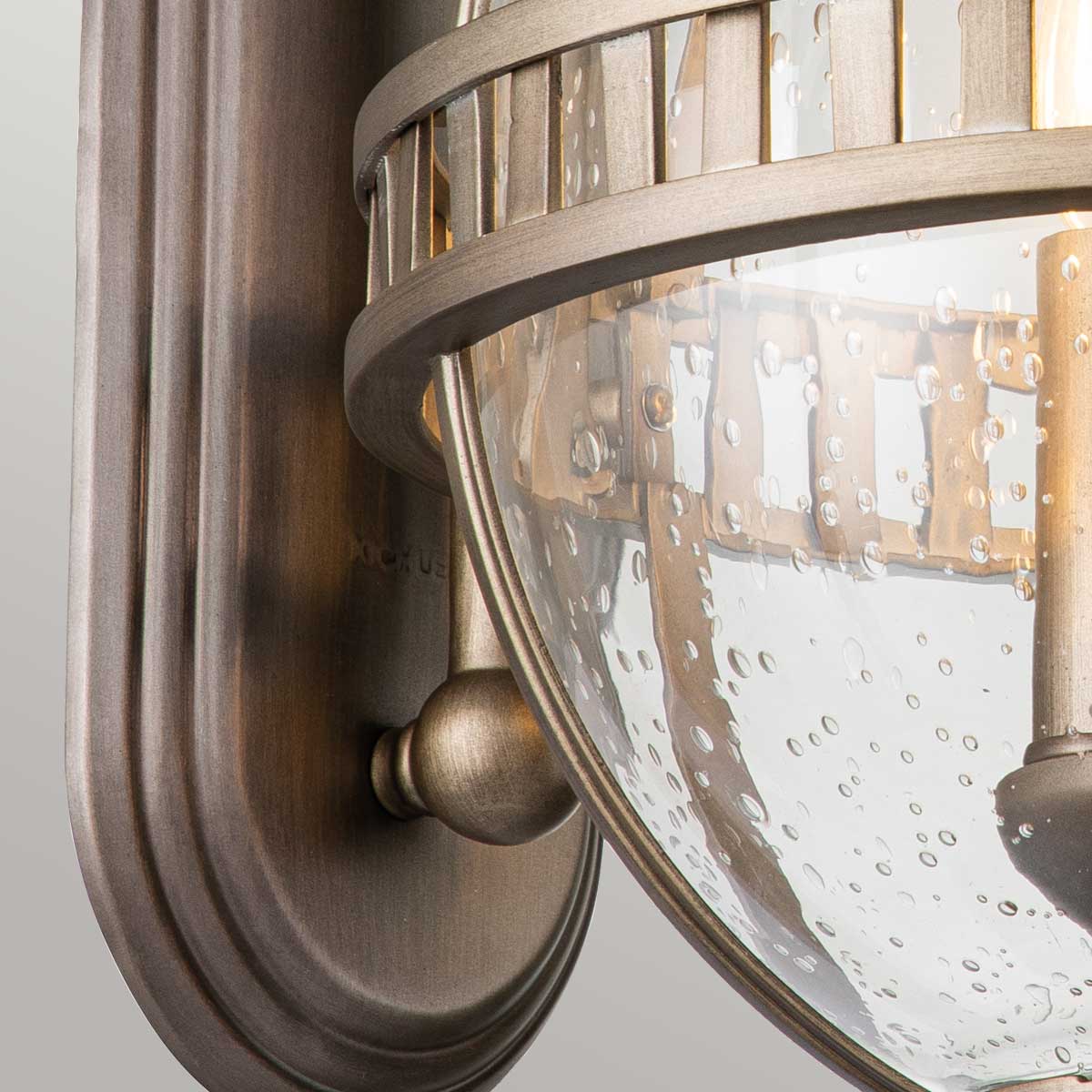 Halleron Medium Wall Lantern - Burnished Bronze Finish