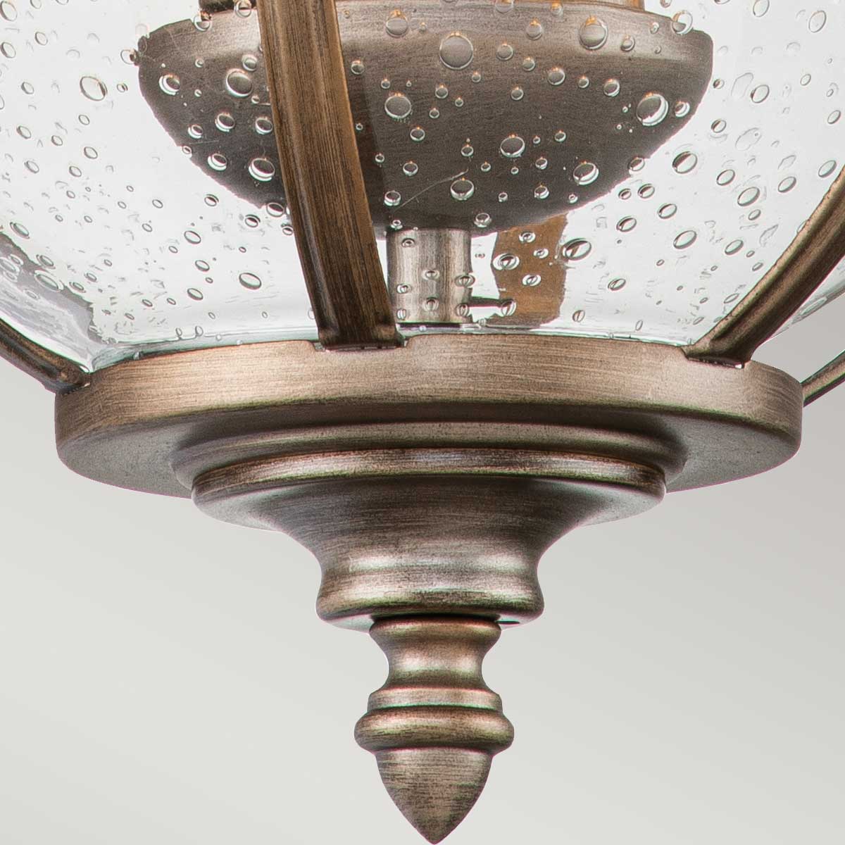 Halleron Small Wall Lantern - Burnished Bronze Finish