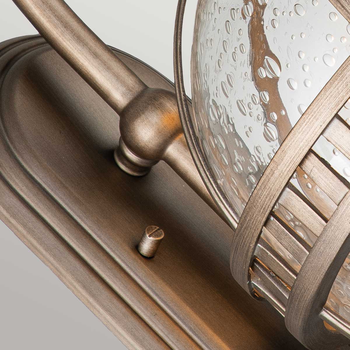 Halleron Small Wall Lantern - Burnished Bronze Finish