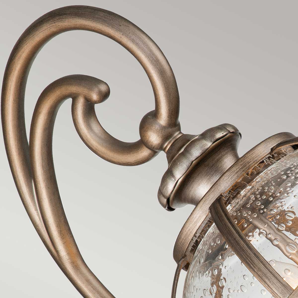 Halleron Small Wall Lantern - Burnished Bronze Finish