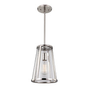 Harrow 1Lt Small Pendant Ceiling Light - Polished Nickel Finish