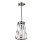 Harrow 1Lt Small Pendant Ceiling Light - Polished Nickel Finish