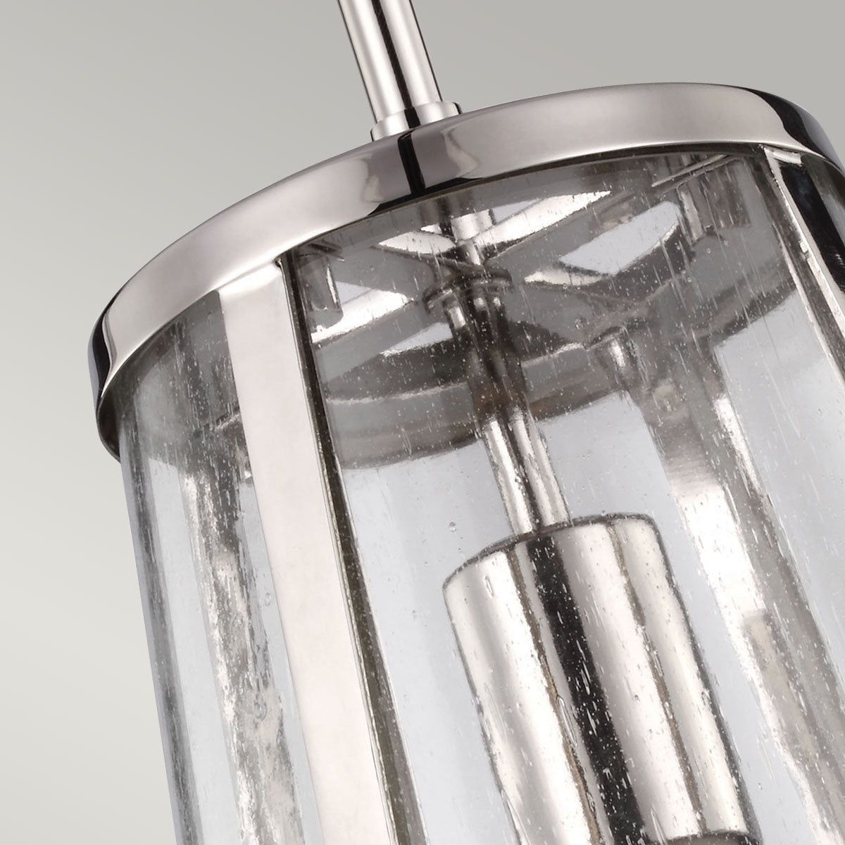 Harrow 1Lt Small Pendant Ceiling Light - Polished Nickel Finish