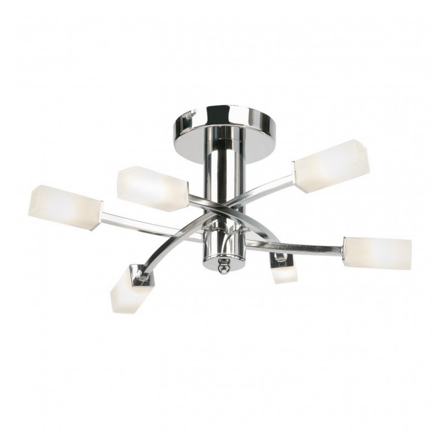 Havana 6Lt Ceiling Lamp - Antique Brass/Chrome - Cusack Lighting