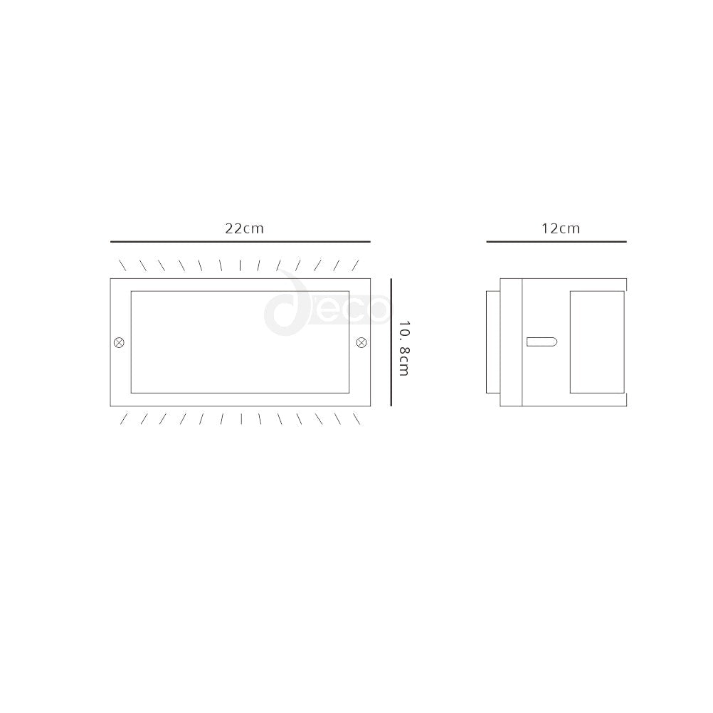 Haysi Wall Lamp, 10W LED, 3000K, IP54, Anthracite, 3yrs Warranty