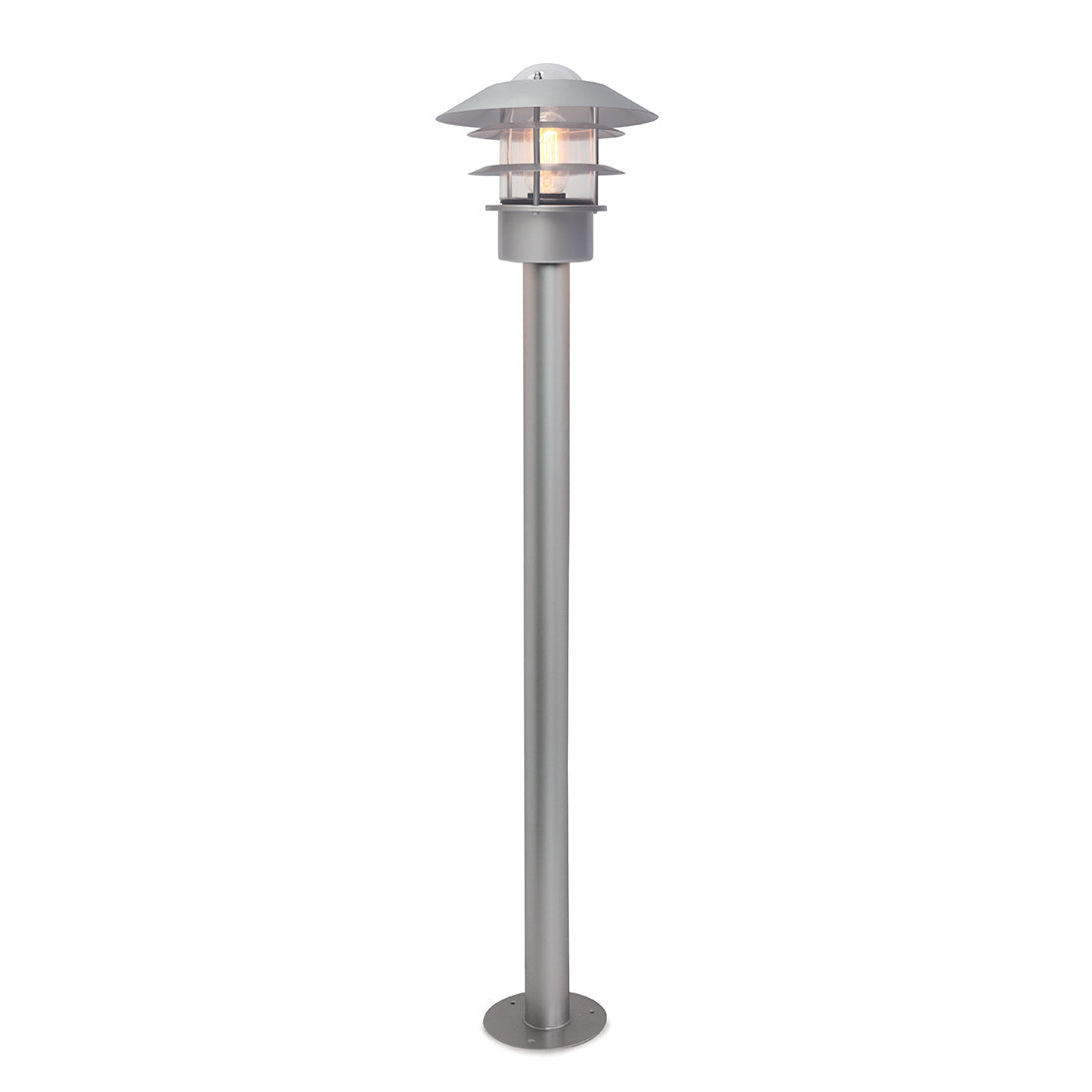 Helsingor Bollard Lantern – Silver Finish