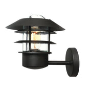 Helsingor Wall Lantern - Black Finish