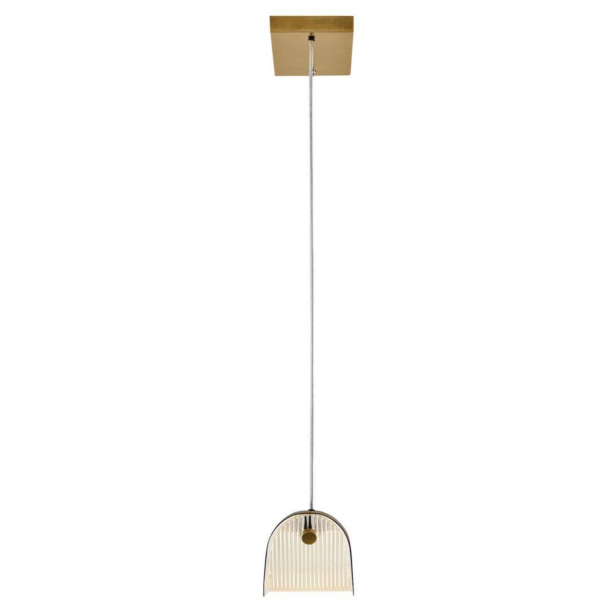 Hinkley Arco Linear LED pendant - Heritage Brass/ Black