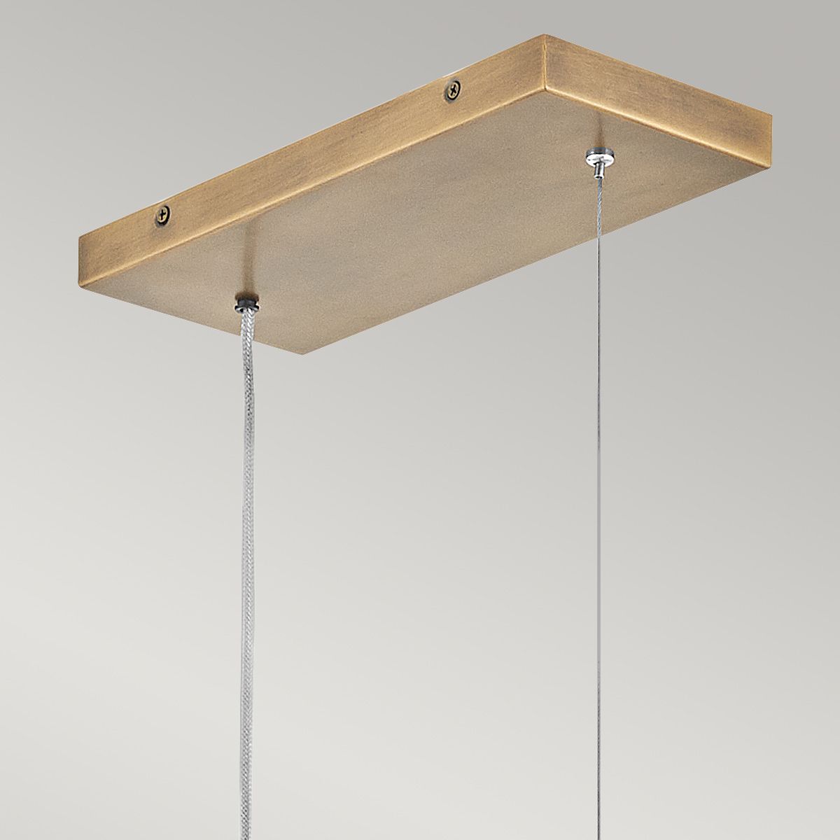 Hinkley Arco Linear LED pendant - Heritage Brass/ Black
