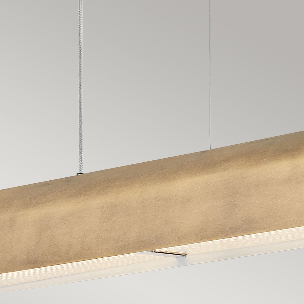 Hinkley Arco Linear LED pendant - Heritage Brass/ Black