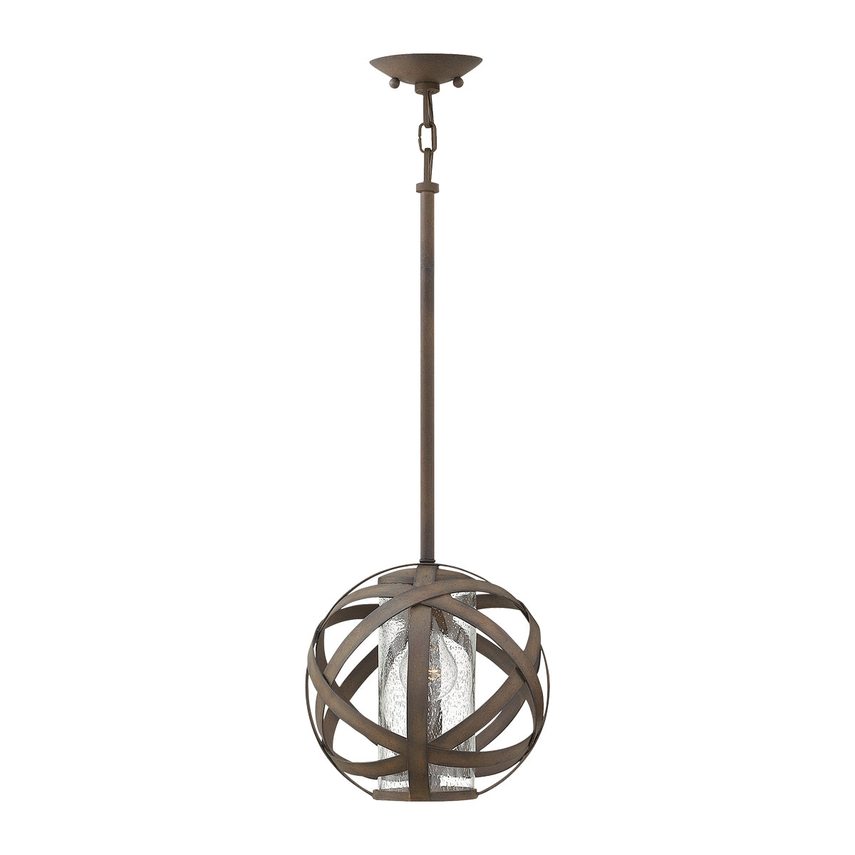 Carson 1Lt Outdoor Chandelier – Vintage Iron Finish