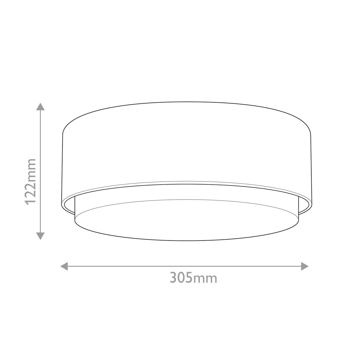 Hinkley Cedric Flush Small Mount  - Black/ Lacquered Brass