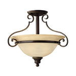 Cello 2 Light Semi-Flush - Antique Bronze E27