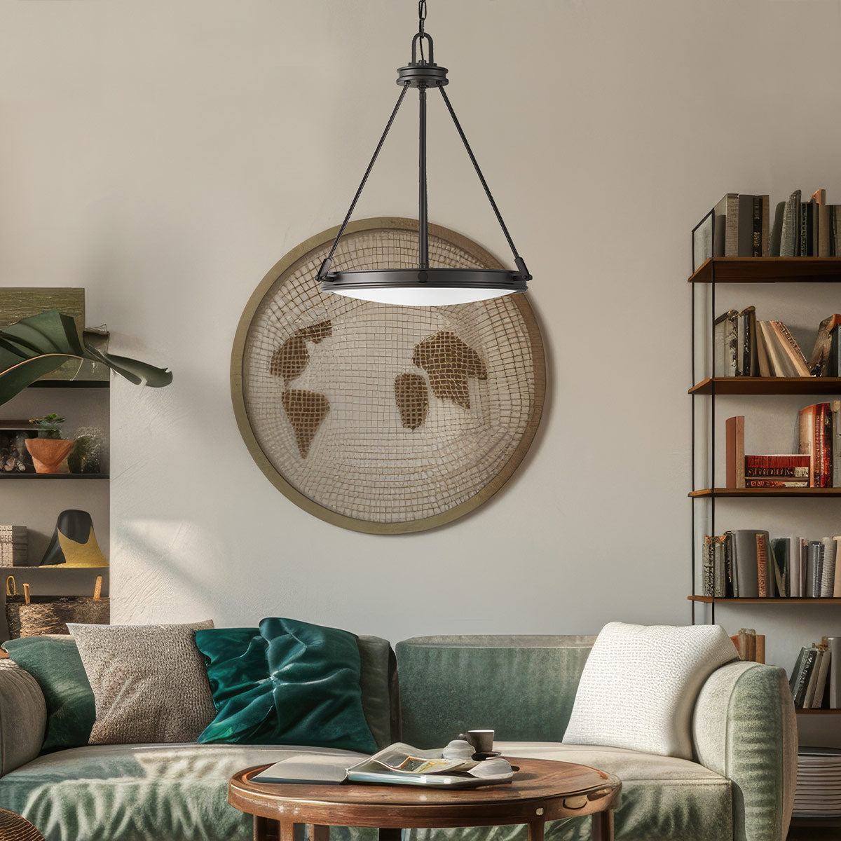 Collier 4 Light Pendant - Black Oxide E14