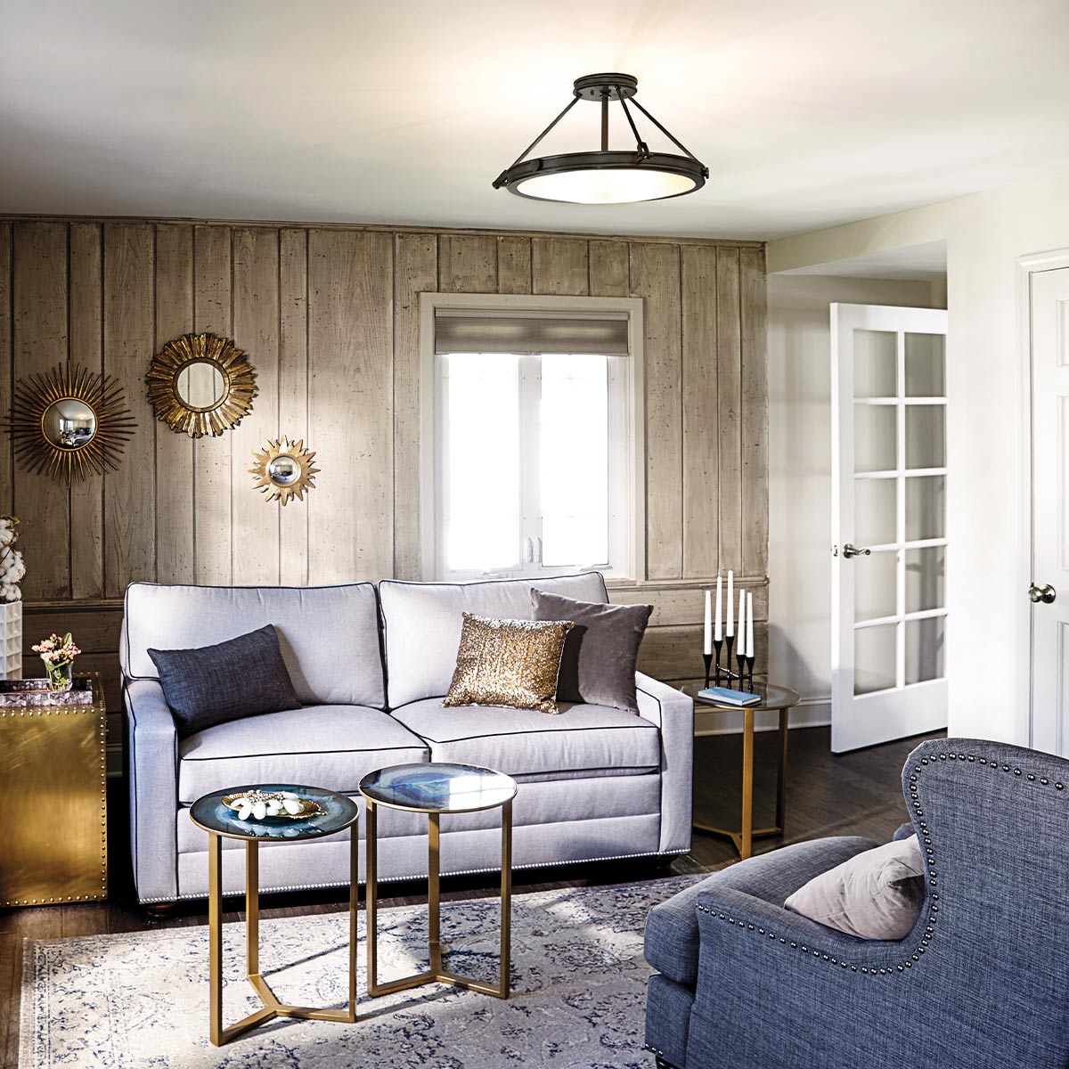 Collier Semi-Flush - Black Oxide E14