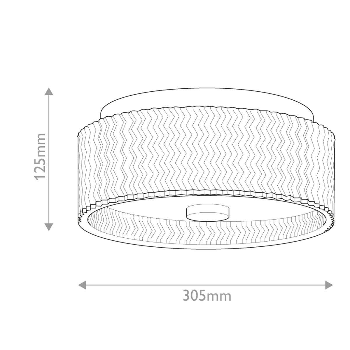 Hinkley Elle 2 lt Small Flush -E27