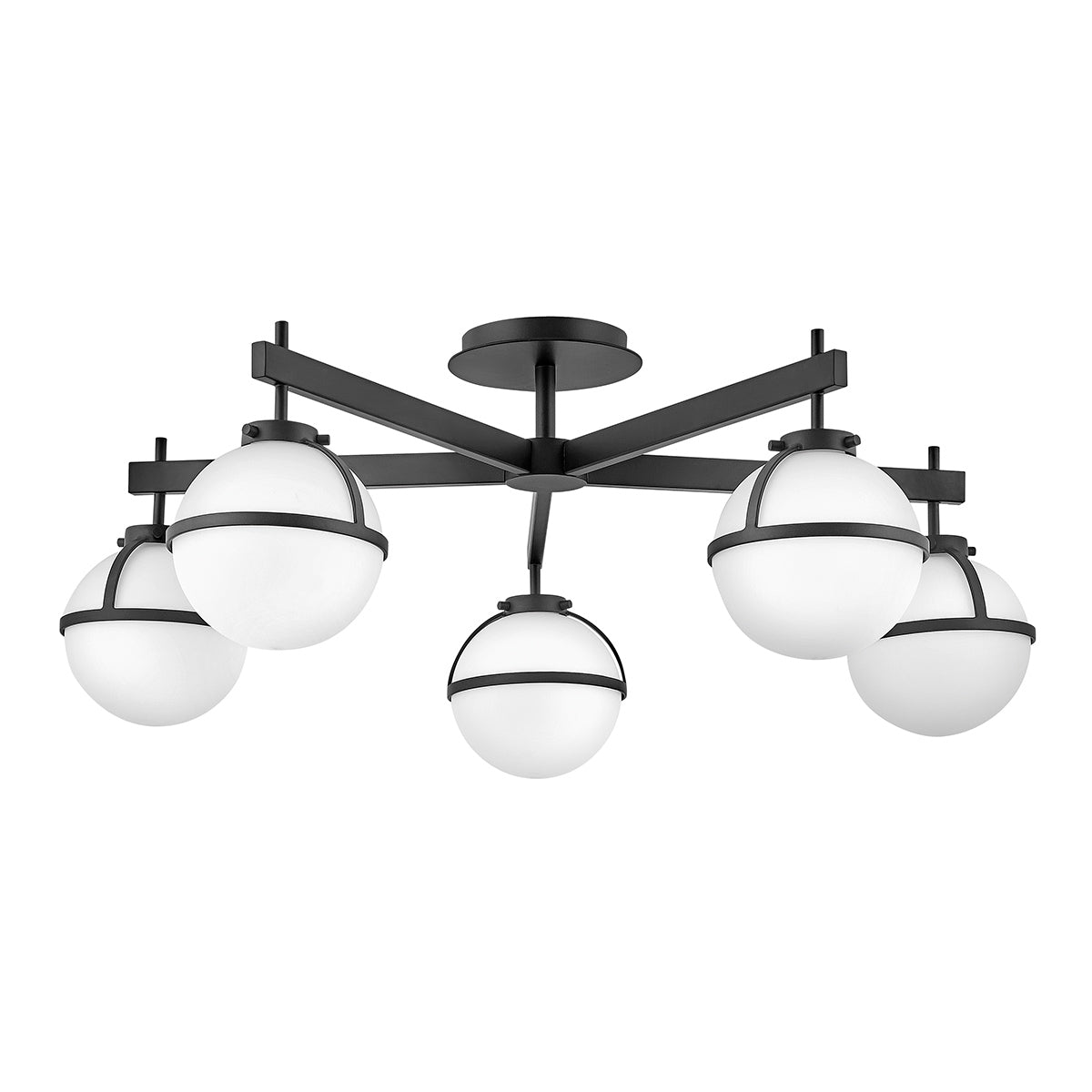 Hollis 5 Light Semi-Flush - In Various Finishes E14 IP44