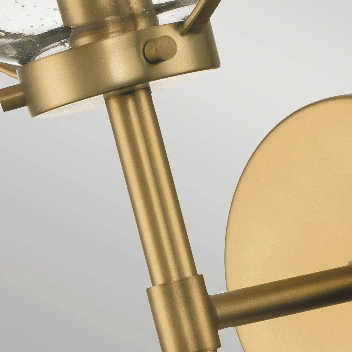 Hollis Single Light Wall Light IP44 - Heritage Brass/Black/Brass