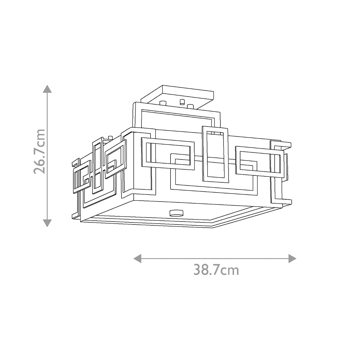 Lanza 3 Light Semi-Flush Various Finishes E27
